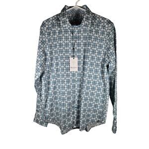 Robert Graham Hanover Mens Blue Floral Button‎ Up Camp Shirt NWT M